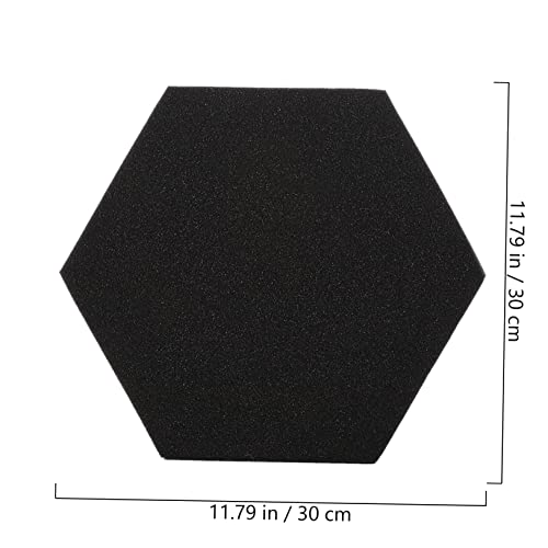 Panel acústico hexagonal absorbente de sonido 3 piezas de alta densidad PU ignífugo negro miniatura 2
