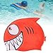 Menolana Shark Shaped Swimming Cap Swimming Hat Anti-Slip Elastic Waterproof Soft Swim Gear Swimwear Hat for Children Boys Girls Teens, Red