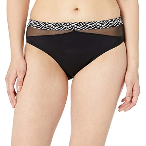 Profile by Gottex Women's Black/White Bikini Bottom Cover
