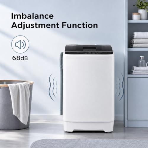 COSTWAY 7.7LBS Portable Washing Machine, Full-Automatic w/Drain Pump, White - Image 4
