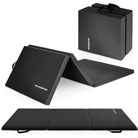 BalanceFrom Folding Exercise Mat, 2-Inch Thick, Black Cover
