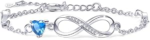 Tusuzik Regalo Dia De La Madre Regalos Mama, Pulsera para las Mujeres de Plata Esterlina 925 Infinity Pulseras Joyería Regalos para Mujeres Esposa