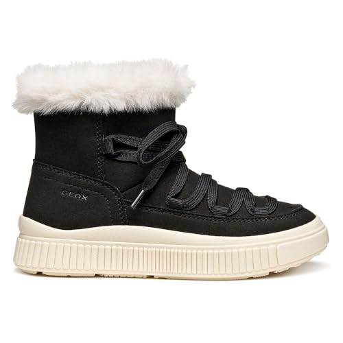 Geox J Laquinny Girl, Bota de Tobillo, Negro, 31 EU