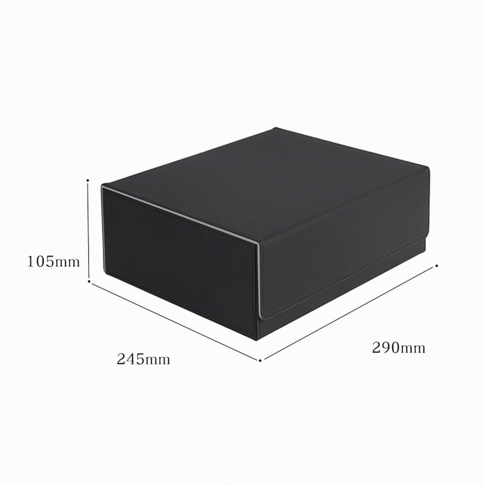 CASLE 1 boîte de rangement magnétique pour cartes à collectionner avec plus de 1800 cartes Noir + Gris
