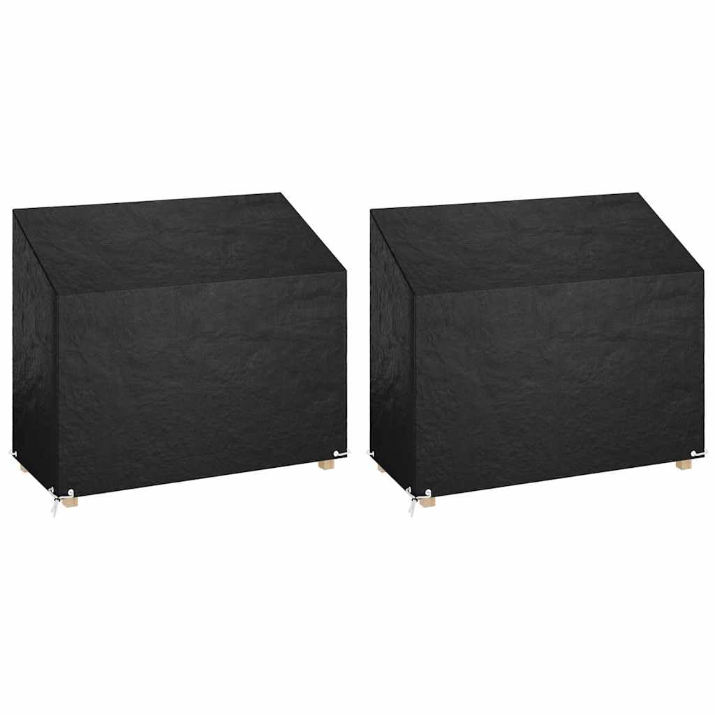 Abdeckungen für Gartenbank 2 Stk wasserfeste Schutzhülle 160x70x70/88 cm mit 8 Ösen und Befestigungsseil wetterfeste Möbelhaube für Terrasse Balkon Outdoor Schutz