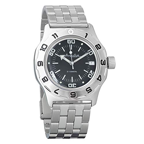 Preisvergleich Produktbild Vostok #100845 Amphibien-Armbanduhr, mechanisch, automatisch, russisches Uhrwerk 2416B