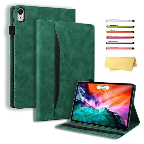 for iPad mini 7th/6th Generation Case 8.3 Inch 2024/2021 with Pencil Holder/Pockets, UUcovers Smart PU Leather Business Folio Stand Cover for iPad mini 7 A17 Pro/iPad mini 6, Auto Sleep/Wake, Green