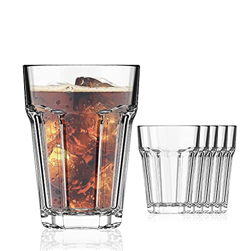 SAHM Grand Verre a Eau Original | Lot de 6 Verres a Eau | Verre à Eau 410ml | Idéal Comme Verre a Gin, Verre a Jus & Verre Schweppes | Durable