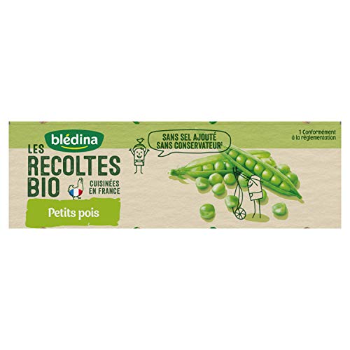 Plat Bébé Dès 4 À Petits Pois Les R[eacute]coltes Bio Bledina Les 2 Pots De - vue 6