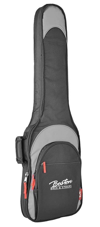 Generisch E-Gitarre Tasche Gigbag 25mm Polsterung schwarz grau – Premium Gitarrentasche für E-Gitarren, wasserabweisend & stoßfest – mit Schultergurten, Tragegriff & Zubehörfach – Modell E-25-BG
