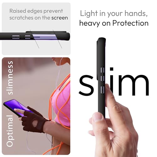 Image of KAPAVER Hybrid Series Back Cover Case Compatible with Realme 15 / Realme15 PRO 5G (PC+TPU) (Black)