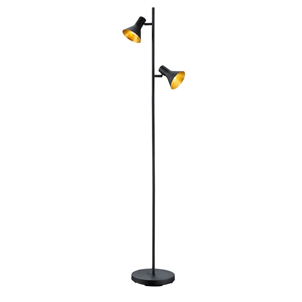 Reality R40162002 Lampada a Stelo, Metallo, Nero/Oro