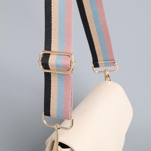 Image of chushui Woven Stripe Purse Straps,Replacement Crossbody Wide Shoulder Adjustable Strap for Bag Handbags
