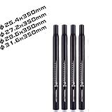 Longitud: 350 mm; diámetro: 25,4 mm, 27,2 mm, 28,6 mm, 31,6 mm; grosor del tubo: 3 mm