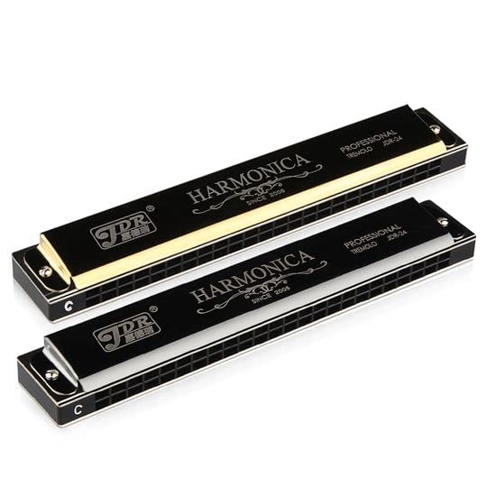 Image of Ketostics JDR MOUTH ORGAN | HARMONICA 24 HOLES (KEY OF C) BLACK FOR MUSIC LOVERS