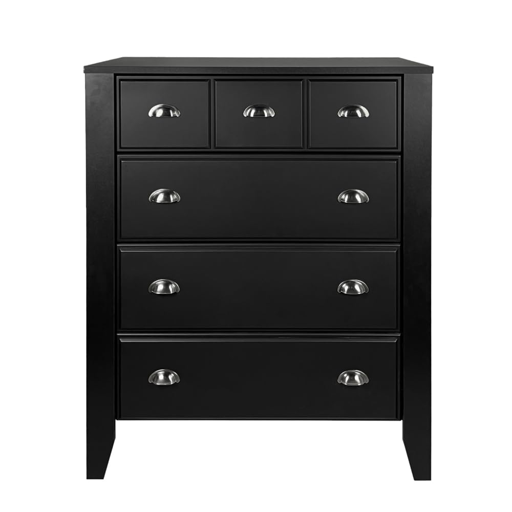 Chest of Drawer (Black + MDF)