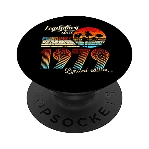 Legendario De Cumpleaños Desde Febrero De 1979 Regalo PopSockets PopGrip Intercambiable