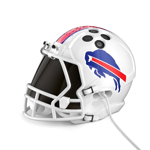 Image of NFL Echo Dot Bundle: Includes Echo Dot | Charcoal and Limited-Edition NFL Helmet Stand | Buffalo Bills. Available in All 32 NFL Team Designs. While supplies last.
