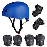 Skateboard Helm Scooter BMX Helm Skaterhelm Inline Skates Helm Fahrradhelm Kinderhelm Radhelm Schutzausrüstung für Erwachsene Jugendhelme Kinder Schoner Set Roller Helme für Skateboarding Rad Helm