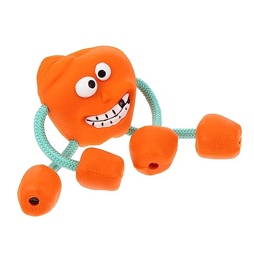 Alasum 犬の おもちゃ 犬のおもちゃの咀嚼者 猟犬 犬用クスクスボール 犬の掃除 犬の咀嚼 子犬 わんわん ペット 歯ごたえのある 噛む人 犬のきしむおもちゃ Orange ゴム
