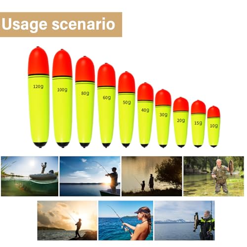 4Pcs Slip Bobber Fishing Float Foam Bobbers Saltwater Freshwater Floatage 10-120g Floating Buoyancy Easy to Use