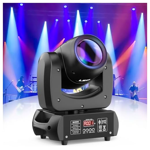 100W Lyre LED DMX DJ Lumières Rotatives Spot Beam 18 facettes Prisme Éclairage de scène 8 couleurs avec modes activés par le son pour les fêtes de mariage, église, live, spectacle, bar, discothèque