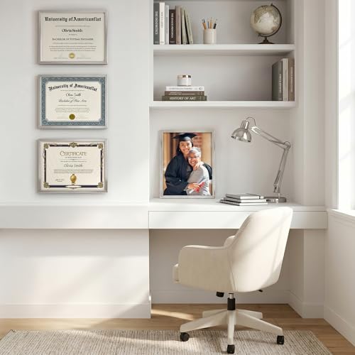 Americanflat 8.5x11 Picture Frame with Shatter-Resistant Glass - Streamline Collection - Thin Border Photo Frame for Tabletop and Wall Display - Hanging Hardware and Easel Stand Included - Silver by Americanflat - Image 7