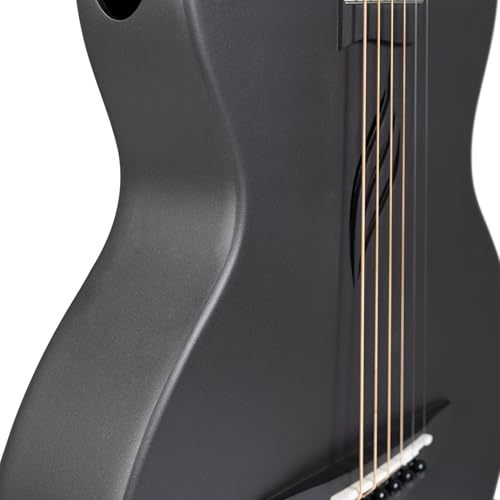 Cascha Akustikgitarre aus Kohlefaser, Anfänger Gitarre für Erwachsene, Reisen, Akustik, Inkl. Gigbag, Gitarrengurt, Reinigungstuch, Plektren, Ersatzsaiten