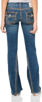 True Religion Calça jeans feminina Joey Lowrise Flare Super T