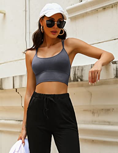 Image of Sykooria 3 Pack Strappy Sports Bra for Women Sexy Crisscross for Yoga Running Athletic Gym Workout Fitness Tank Tops