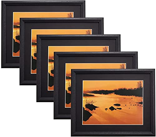 FUJICOLOR 額縁 YM-3 B A4 木製 ブラック 5枚セット 000027