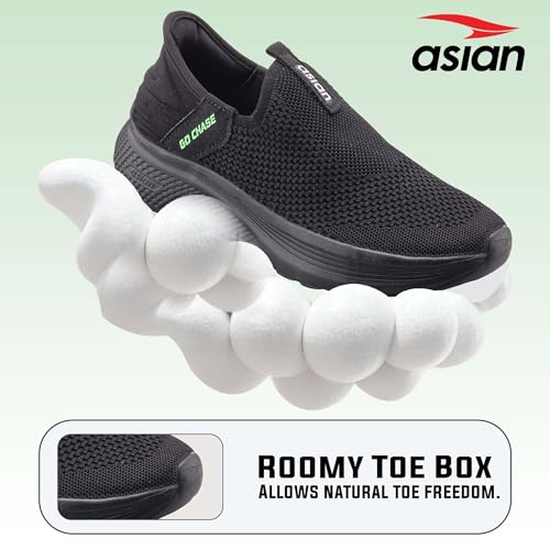 Image of ASIAN Wonderwalk-34 Men's Walking Shoes with Breathable Knit Upper, Ultra-Light EVA Sole, Cushioning Sole & Slip-On Comfort