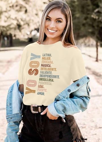 Hispanic Heritage Month Shirt Women: Yo Soy T Shirt Educated Latina Tshirts Mexican Gifts Tops4