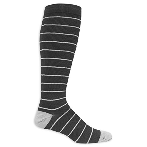 Dr. Scholl's Men's Fashion Compression Stripe 1 Pack Sock