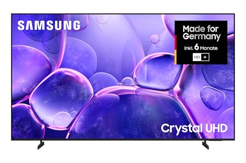 Samsung Crystal UHD U8079F 4K 65 Zoll (163 cm) LED Fernseher, Crystal Prozessor 4K, MetalStream Design, SmartThings, AI Upscaling, Gaming Hub, Knox Security, Kostenlose Inhalte, Smart TV