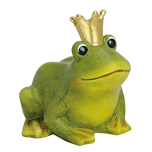 Rana re con corona decorativa da giardino 15 cm