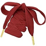 MKEHSH Cordones gruesos y gruesos: cordones gruesos de 2 cm de ancho, 1 par para zapatillas deportivas, 04 rojo con puntas de metal dorado, 63 inch(160CM)