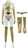 Paroiluse Adult TV Series Starlight Cosplay Jumpsuit Bodysuit Starlight Costume with Gloves Belt Halloween Outfit for Women (Style 2, X-Small)