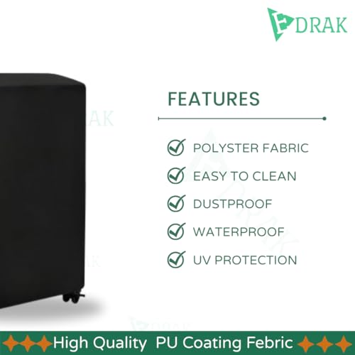 Image of EDRAK Polyester Air Cooler Dustproof Cover Designed for Bajaj PX97 Torque 36L Personal | Waterproof, Dustproof, Weather Resistant | Zipper Protective Case For Indoor & Outdoor Use (Black-36)
