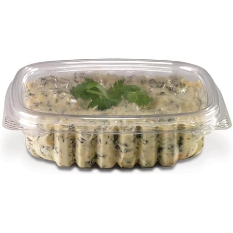 Placon Crystal Seal Recycled-PET Food Container Clear, 8 oz. | 200/Pack Cover
