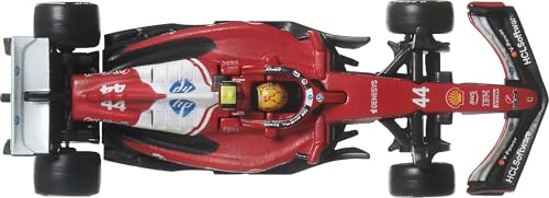 Image of Hot Wheels 1:64 Scale Premium Race Team Ferrari - Driver 1 Die-Cast Formula 1 Collectible Toy Race Car with Real Riders Tires & Metal /Metal Body & Chassis