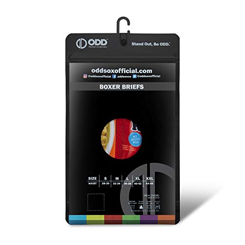 Odd Sox Men's Novelty Underwear Boxer Briefs, Top Ramen Flavors, Funny Graphic Prints - Medium #TOP5