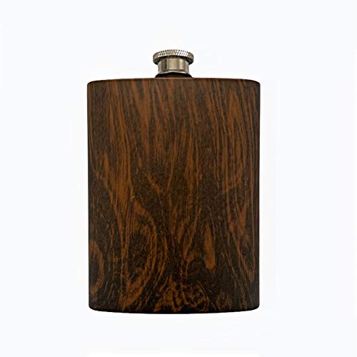 Soboho 8Oz Stainless Steel Walnut Flask - Box Includes Flask, Funnel, And Shot Glasses - Perfect For Groomsmen Gifts, Groomsmen Proposal Box, Best Man Gifts For Wedding - Groomsmen Flask Set #TOP1