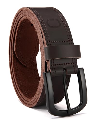 CHAOREN Full Grain Leather Belt for Men, Work Belts for Men Heavy Duty, Daily Wear for Jeans Pants