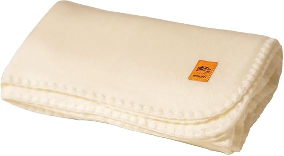 ALPAKITAS Alpaca Wool Blanket Throw Size, 64 x 45 Inches Warm & Lightweight Couch, Bed, or Outdoor Blanket Beige