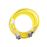 MENCOM MINC-4MFPX-4M 18AWG, 4M Cable, CORDSET, Green/Yellow, Male/Female Extension, PVC, Straight, Yellow