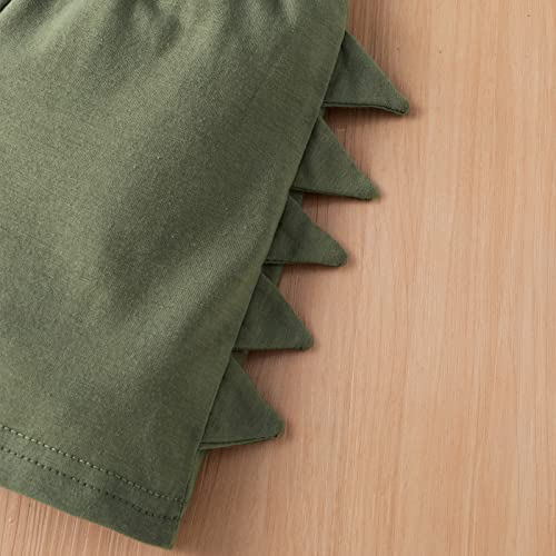 Conjunto de roupas para bebês meninos e crianças verão praia manga curta dinossauro camisetas tops s