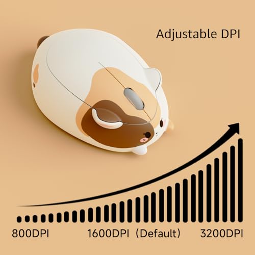 Image of Akko Cat Theme Wireless Gaming Mouse Calico Cat, Tri-Mode Mouse BT3.0 /BT5.0 /2.4G, Cute Optical Cordless Cartoon Mice for Computer /Laptop /Desktop /PC, Compatible with Mac /Win