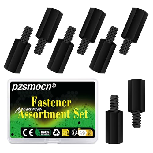 pzsmocn M3x10mm �u���b�N �I�X-���X �Z�p�X�^���h�I�t�A100�i�C�����X���b�h�X�y�[�T�[�APA66 �≏�}�E���g�s���[ PCB��H��ARaspberry Pi�AArduino�A3D�v�����^�[�A�d�qDIY�v���W�F�N�g�p