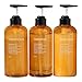 Bottiglie doccia ricaricabile, Qikuver 3pcs 500ml sapone liquido per il bagno, bottiglie pompa per Body Soap shampoo doccia gel lozione, per Articoli da Toeletta Distributore di Liquidi (Giallo 500ml)